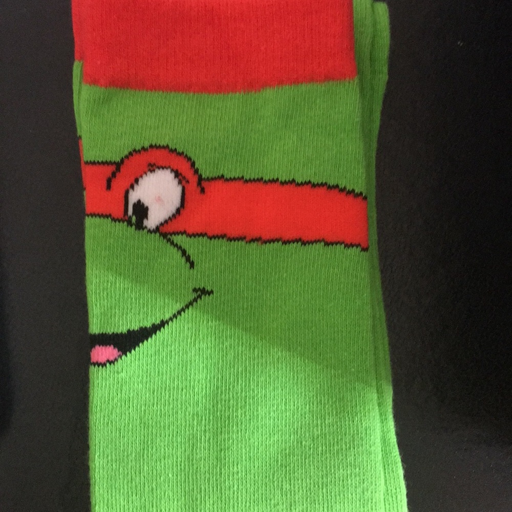 Nickelodeon TMNT Michaelangelo knee high socks New